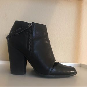 Joe’s Jeans Abby Cut Out Zip Up Black Booties